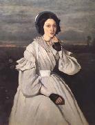 Jean Baptiste Camille  Corot Portrait de Madame Charmois (mk11) Sweden oil painting artist